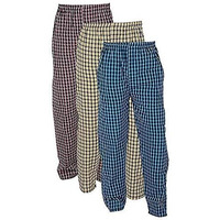 DIGITAL SHOPEE Men's Cotton Checkered Casual Style Pajama Lower Pant- Pack Of 3 (Color-Multicolor),Free Size