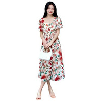 GRECIILOOKS Rayon Fit and Flare Below The Knee One Piece Maxi Bodycon Dresses Midi Dress for Women (GL-WD1208_Beige_S)