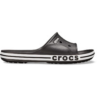 crocs unisex-adult Bayaband Slide BLACK/WHITE Slide Sandal - 7 UK Men/ 8 UK Women (M8W10) (205392-066)