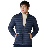 Amazon Brand - Symbol Nylon Men's Solid Full Sleeves Regular Fit Casual Jacket (Aw23-Sy-Jk-20_Navy_L)