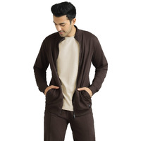 XYXX Cruze French Terry Cotton Zip-Up Jacket (L; Malt Brown)