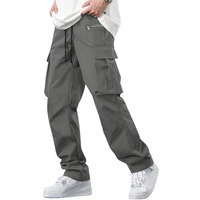 Lymio Men Cargo || Men Cargo Pants || Men Cargo Pants Cotton || Cargos for Men (Cargo-05-08) (2XL, Light Grey)