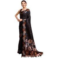 C J Enterprise Women's Banarasi Saree Pure Kanjivaram Silk Saree Soft Design Wear Pattu Sarees Latest Cotton With Blouse Piece Kanchipuram for Wedding sadi new ladies 2025 (Champa-51) (Black)