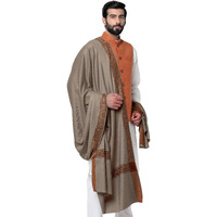 Weavers Villa Men's Woven Border Woollen Lohi/Shawl, 125cm x 250cm