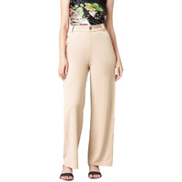 KOTTY Womens Cotton Blend Straight Fit Trousers