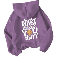 TAGAS Women's Printed Hoodies || Cotton Blend Regular Fit Sweatshirt for Women || Hoodies || Winter Wear for Women Purple (Large)