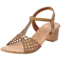 Mochi Women Ant Gold Block Heel Sandal UK/5 EU/38 (40-7)