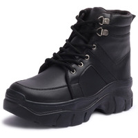 Vendoz Women Black Ankle Length Casual Boots - 41 EU