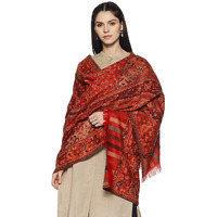 Weavers Villa Women's Shawl (Red), 100cm X 200cm