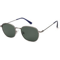VINCENT CHASE EYEWEAR By Lenskart | Full Rim Round | Polarized and 100% UV Protected Sunglasses | Men & Women | Large | VC S13132 Grey Frame/Green Lens - Pack of 1