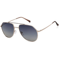VINCENT CHASE EYEWEAR By Lenskart | Full Rim Aviator Sunglasses| Polarized And 100% Uv Protected | Men & Women | Large | Vc S13715 Golden Frame/Blue Lens - Pack Of 1