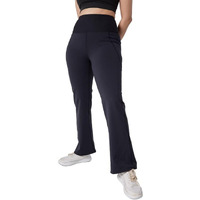 BlissClub Women The Ultimate Flare Pants with 4 Pockets | High Waisted Flared Pants | Polyester