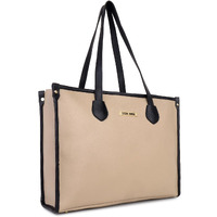 LEGAL BRIBE Textured Tote bag (Beige/Black)