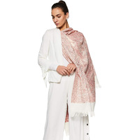 Weavers Villa Women's Pashmina Wool Woven Soft Shawls, Wraps (White), 100cm X 200cm