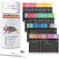 Corslet Set of 123 Premium Colour Pencils 120 Pencil Colours Artists Soft Core Vibrant Color Pencil Set Ideal for Drawing Sketching Shading Coloring Pencils for Adult Beginners Kids Pencil Colour Set