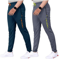 Pinkmint Men Combo Track Pant with Lycra Elastic Jogger Suitable for Active Wear, Jogger Yoga Wear, Sports (Pack of 2)