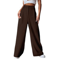 GRECIILOOKS Trouser for Women | Trouser Pants for Women | High Waist Trouser for Women (in, Alpha, XL, Regular, Brown)