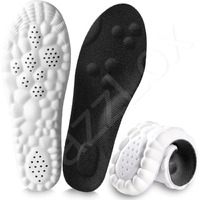 VazzLox Memory Foam Insole for Shoes Men & Women Shock Absorbing Breathable Soft Insole for Shoes Men Cuttable Shoe Sole for Men 4d Cloud Technology Memory Foam Orthotic Inserts (Black, Size EU 40-45)