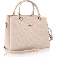 ADISA quilted handbag shoulder bag for women and girls with detachable sling belt (AD4077-CRE)