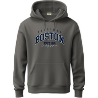 Adro Hoodies For Men | Printed Hoodie For Men | Cotton Hoodie | Mens Hoodies | Sweatshirt For Men | Hooded Hoodie|H24-Bost-Sg-Xl Steel Grey
