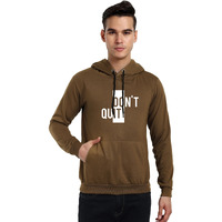More & More Unisex-Adult Fleece Neck Hooded Sweatshirt (Dont Quit Hoodie_Brown - Regular)