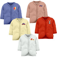 Tinchuk Baby Boy's & Baby Girl's T-Shirt Assorted Prints - Multipack (Multicolored_0-3 Months)