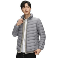 Lymio Men's Puffer Winter Nylon Standard Length Jacket (P-J-01-03) (IN, Alpha, XL, Grey)