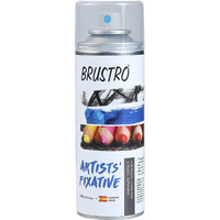 BRUSTRO Artist's Fixative Spray Can | 200ml | Transparent | Perfect use on Pastel Colors,Charcoal, Chalk Drawing,Non-yellowing Pencil & Sketching Artworks, Proffessional Arts, Fast Drying