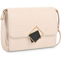 ADISA Women's Girls Party Sling Bag Crossbody (Off White - Croco)