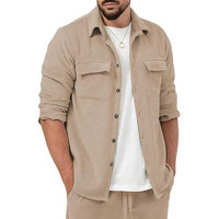 Lymio Casual Shirt for Men|| Shirt for Men|| Men Stylish Shirt (Rib-Shirt) (S, Khakhi)