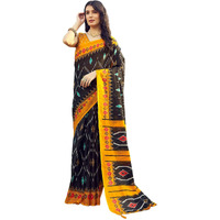 Satrani Women's Cotton Printed Ready To Wear Saree with Unstitched Blouse Piece (3394S307N_Dark Blue)