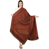 Pashtush Womens Jamawar Shawl Parent (Coffee)