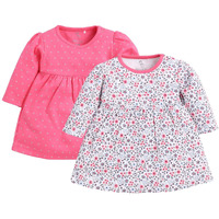 BABY GO Baby-Girl's Cotton A-Line Midi Frock (Gobs20-2513-9/12M- Fushia - Pink)