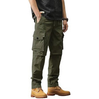 Lymio Men Cargo || Men Cargo Pants || Men Cargo Pants Cotton || Cargos for Men (Cargo-54-57) (in, Alpha, 2XL, Green)