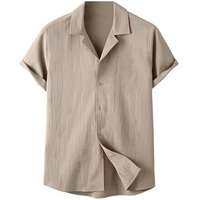TAGDO Men's Regular Fit Casual Shirt (Popcorn-5171-Cream-M)