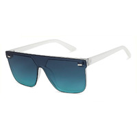 VINCENT CHASE EYEWEAR Unisex Square Uv Protected Sunglasses Blue Frame Blue Lens (Large) - Pack Of 1