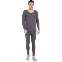 Amazon Brand - Symbol Men's Thermal Set (Top & Bottom)_SYM-M-A24-TH-SET-1003_Dark Grey_2XL
