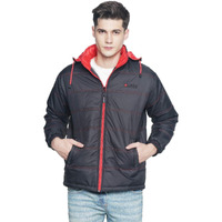 OJASS Synthetic Comfortable Full Sleeve Solid Men's Black Red Standard Length Jacket For Boys (Ocsbjf-Bk_Rd-Xl)