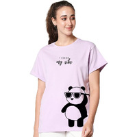 Bewakoof Women's Graphic Printed 100% Cotton T-Shirt - Boyfriend Fit, Round Neck, Half Sleeve