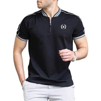 Lymio Men T-Shirt || T-Shirt for Men || Polo T Shirt || T-Shirt (polo-30-33) (XL, Black)