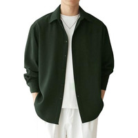 Leriya Fashion Textured Shirts for Men || Casual Shirt for Men || Shirt for Men|| Men Stylish Shirt || Men Fancy Shirt || Men Full Sleeve Shirt || Plain Shirts for Men (Medium, Green)