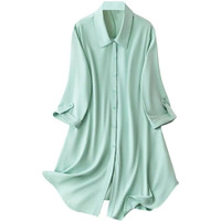 Leriya Fashion Western Dress || Rayon Solid Button Front Shirt Dress for Women || Roll Tab Sleeve & Collared Neck Flared Dress || Office || Summer Short Dresses for Women. (XX-Large, Pista)