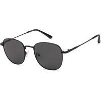 VINCENT CHASE EYEWEAR By Lenskart | Full Rim Round | Polarized and 100% UV Protected Sunglasses | Men & Women | Large | VC S13119 (Color:-Black/Lens Grey)-Pack of 1