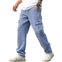 Men Jeans || Jeans for Men || Cargo Jeans (Q-04-05) (in, Numeric, 34, Blue)