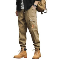 Lymio Men Cargo || Men Cargo Pants || Men Cargo Pants Cotton || Cargos for Men (Cargo-71-Khakhi-2XL)
