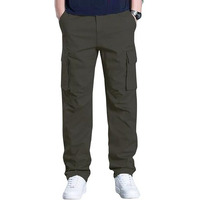 Leriya Fashion Loose Baggy Cargo Pant Trouser for Men (LF-TP-1064_Green_L)