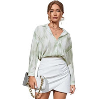 GRECIILOOKS Women Oversized Shirt (GL-W1991-S-LIGHT Green)