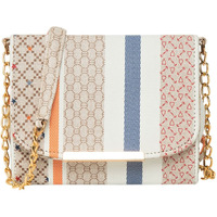 ADISA Women Girls Stripes Cross Body Sling Bag (SL5100-ORA_Orange)