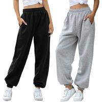 Q - RIOUS Women's Jogger Style Trouser Black Grey