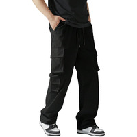 IndoPrimo Men Cargo || Men Cargo Pants || Men Cargo Pants Cotton || Cargos for Men || Men Cargo Trouser (in, Alpha, XL, Regular, Black)